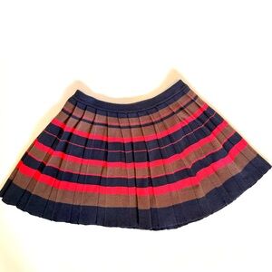 BEST &Co by M. Ferrari Kids English Striped Navy and Red knit Pleated Skirt